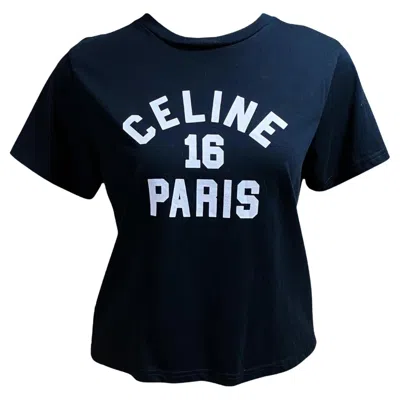 Pre-owned Celine T-shirt Logo " 16 Paris" In Black