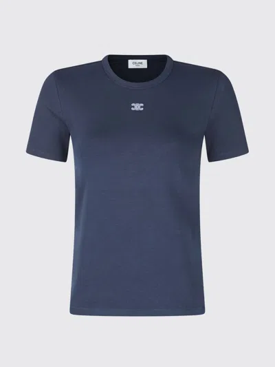 Celine T-shirt Woman  In Blue