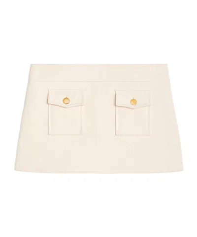 Celine Tube Top Mini Skirt In White