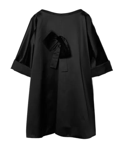 Celine Tunic Dress In Silk In Black