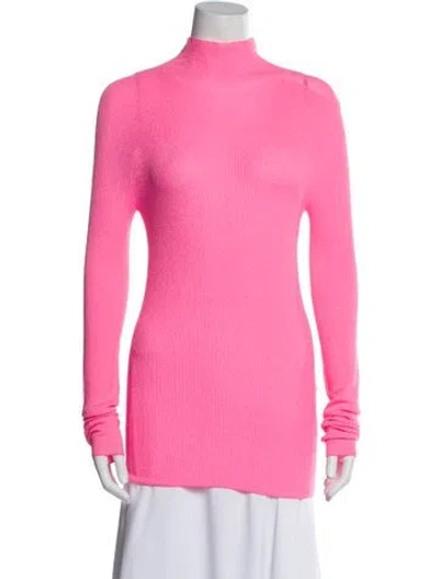Pre-owned Celine Turtleneck Long Sleeve Top In Pink