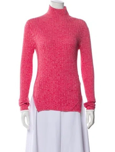 Pre-owned Celine Turtleneck Long Sleeve Top In Red