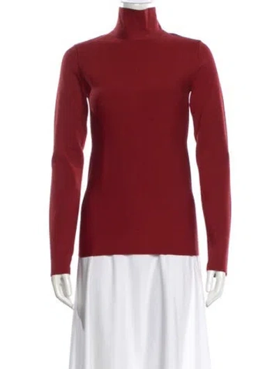 Pre-owned Celine Turtleneck Long Sleeve Top In Red
