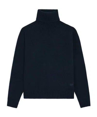 Celine Turtleneck Sweater In Seamless Cashemire In Blue