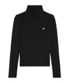 Celine Turtleneck Top In Wool Jersey In Multi