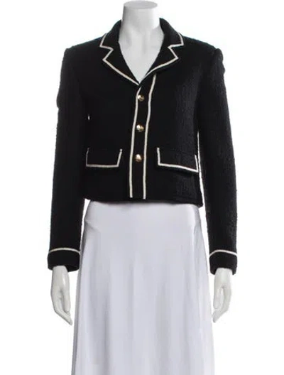 Pre-owned Celine Tweed Blazer In Black