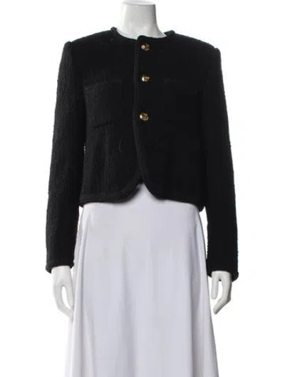 Pre-owned Celine Tweed Evening Jacket In Black