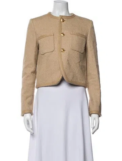 Pre-owned Celine Tweed Pattern Jacket In Neutrals