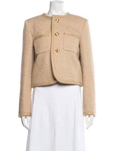 Pre-owned Celine Tweed Pattern Jacket W/ Tags In Neutrals