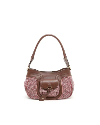 Celine Céline Tweed Shoulder Bag In Pattern