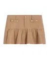 Celine Twill Mini Skirt In Nude