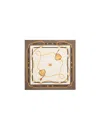 Celine Twill Mulberry Silk Heraldic Square In White