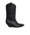 Celine Twill Toe And Heel Boots In Black