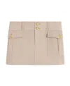 Celine Twill Trapezoid Skirt In Nude