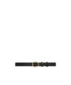 Celine Twin Triomphe Belt In Black