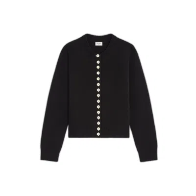 Celine Twinset Cardigan In Black