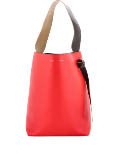 Pre-owned Celine Twisted Cabas Tote Calfskin Small Hobo Bag In Pink