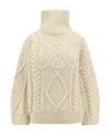 Celine Twisted Knitted Wool Sweater In Nude