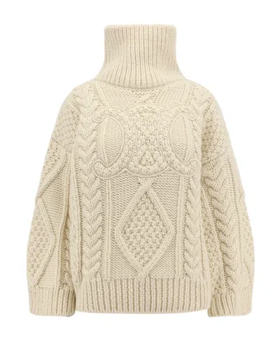 Celine Twisted Knitted Wool Sweater In Nude