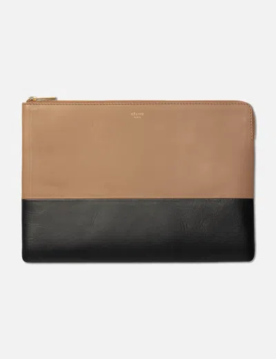 Celine Two Tone Leather Clutch