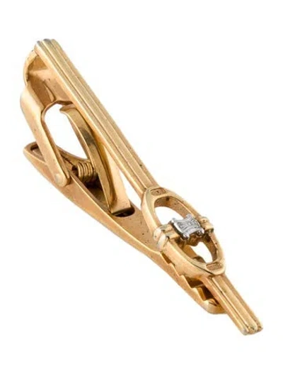 Pre-owned Celine Two-tone Tie Clip In Multi
