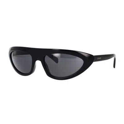 Celine Unisex Black Geometric Sunglasses Cl40261i 01a In ["grey"]