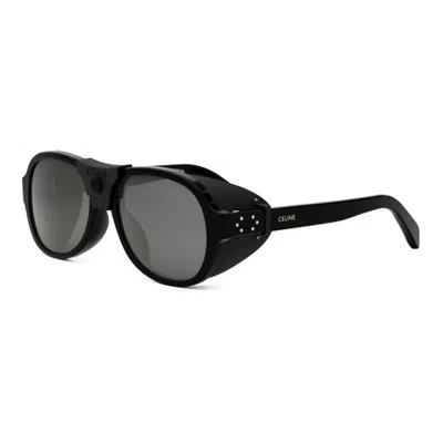 Celine Unisex Black Square Sunglasses Cl40301u 01c In ["grey"]