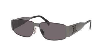 Celine Unisex Sunglass Metal Triomphe Cl40325u In Animal Print