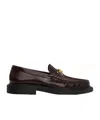Celine Université Triomphe Chain Loaffer In Polished Bull In Black