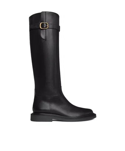 Celine Universite In Calfskin In Black