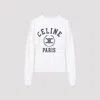 Celine University Style Crew Neck Sweatshirt In White