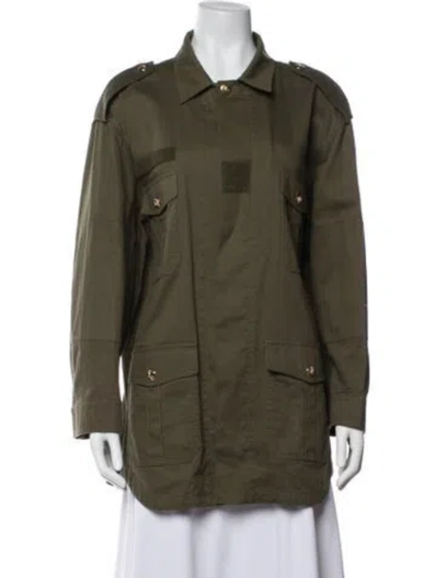 Pre-owned Celine Utility Jacket In Green