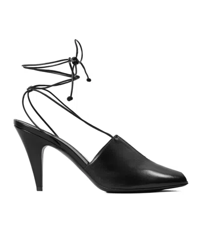 Celine V Front Sandal In Black