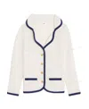 Celine V-neck Cardigan Jacket In White