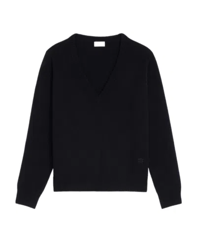 Celine V-neck Cashmere Jumper In Black