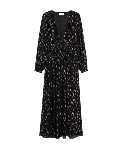 Celine V-neck Dress In Black