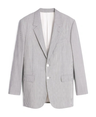 Celine V-neck Suit Jacket In Gray