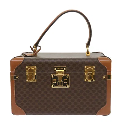 Pre-owned Celine Vanity Canvas Handbag () In Brown