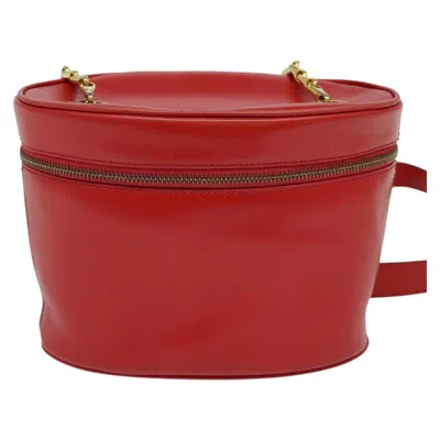 Pre-owned Celine Céline Vanity Red Leather Shoulder Bag ()