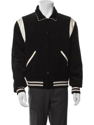 Pre-owned Celine Varsity Jacket In Black