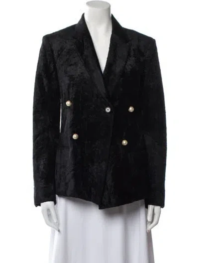 Pre-owned Celine Velvet Blazer In Black