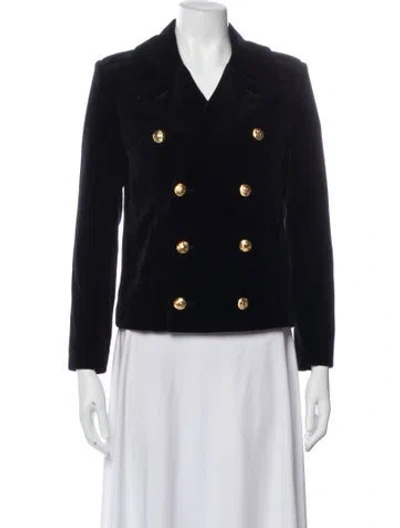 Pre-owned Celine Velvet Blazer In Black