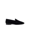 Celine Velvet Loafers With Embroidered Triomphe Logo Men In Black
