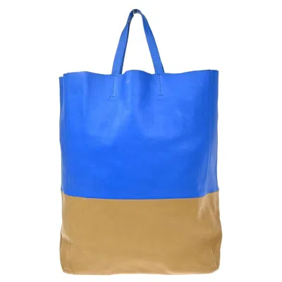 Pre-owned Celine Vertical Bi-cabas Tote Leather Multicolour Leather Tote Bag Bag ()