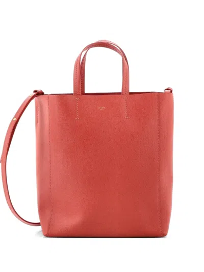 Pre-owned Celine Vertical Cabas Grained Calfskin Small Tote Bag In Pink