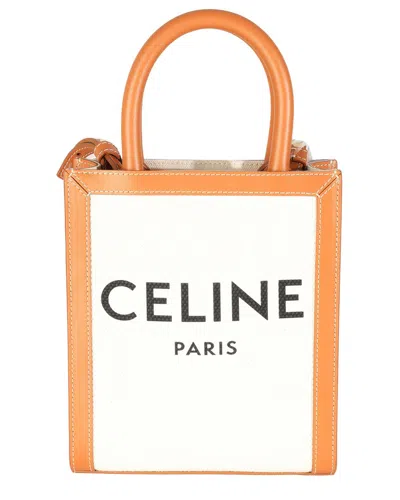 Celine Vertical Cabas Mini Canvas Tote