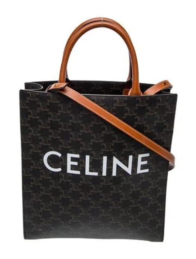 Pre-owned Celine Vertical Cabas Small In Black
