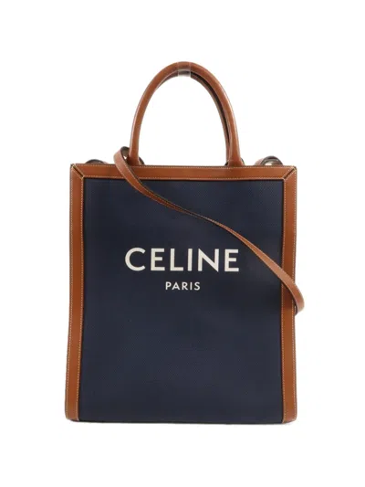 Celine Vertical Cabas Tote Bag In Blue