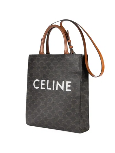 Celine Vertical Cabas Tote Bag In Brown