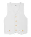 Celine Vest In Openwork Cotton In White
